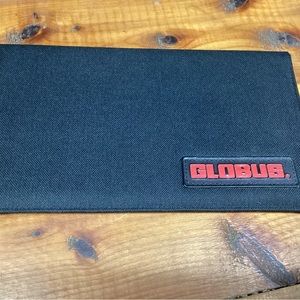 New black Globus travel documents folder Velcro closure - 4 compartments inside